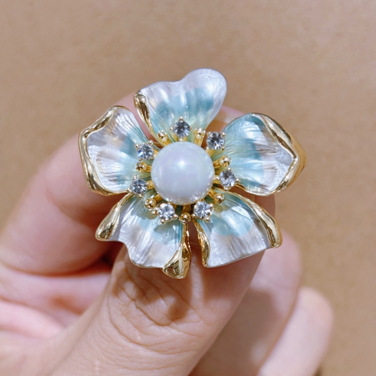 铜合金胸针 【蓝色小花】新款日韩高档时尚百搭气质热卖花朵胸针