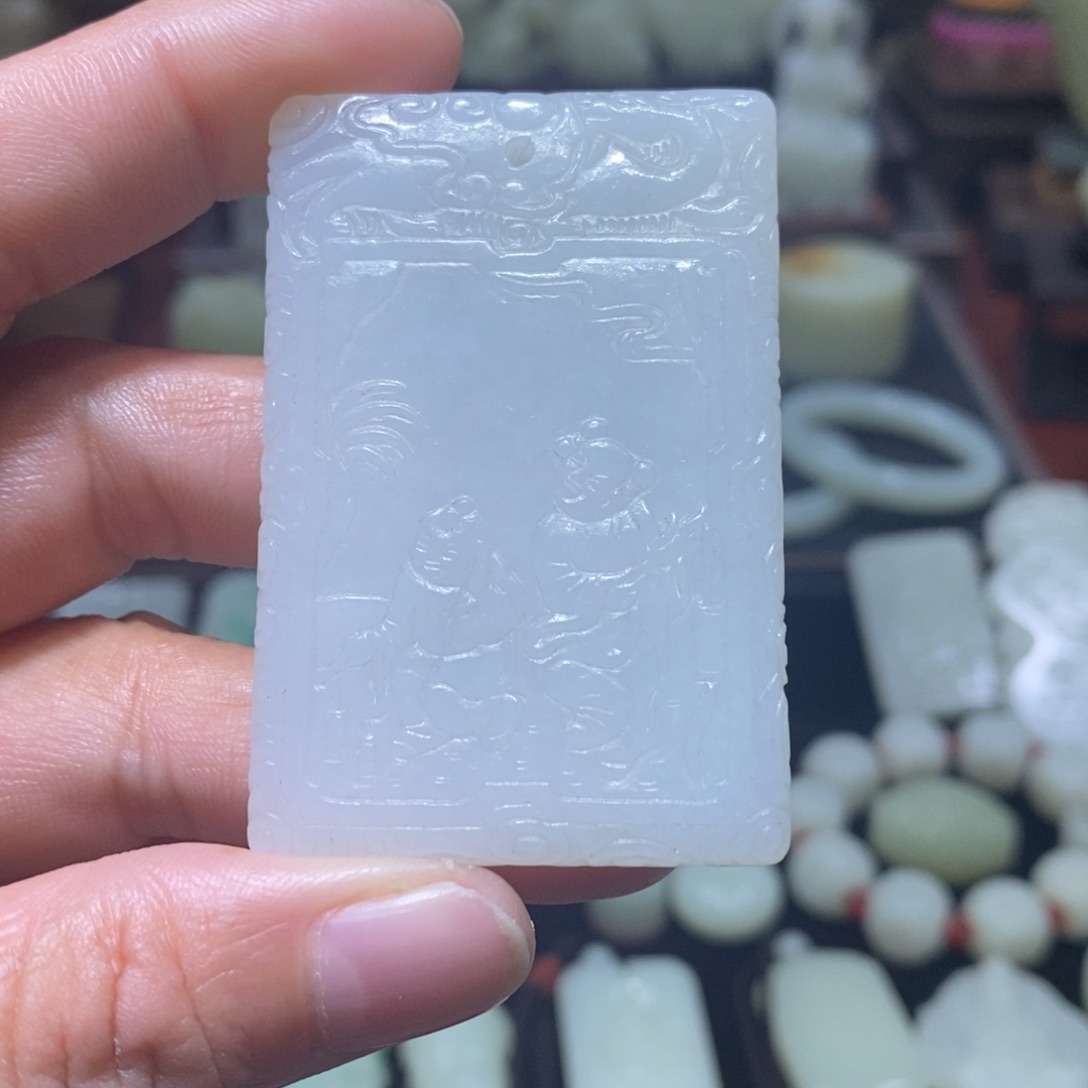 和田玉挂件未镶嵌野**云