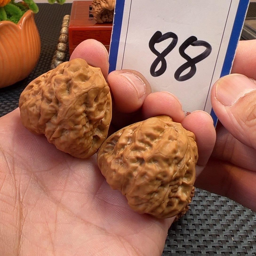 文玩核桃把件三角蛙36肚40.5尺寸88号