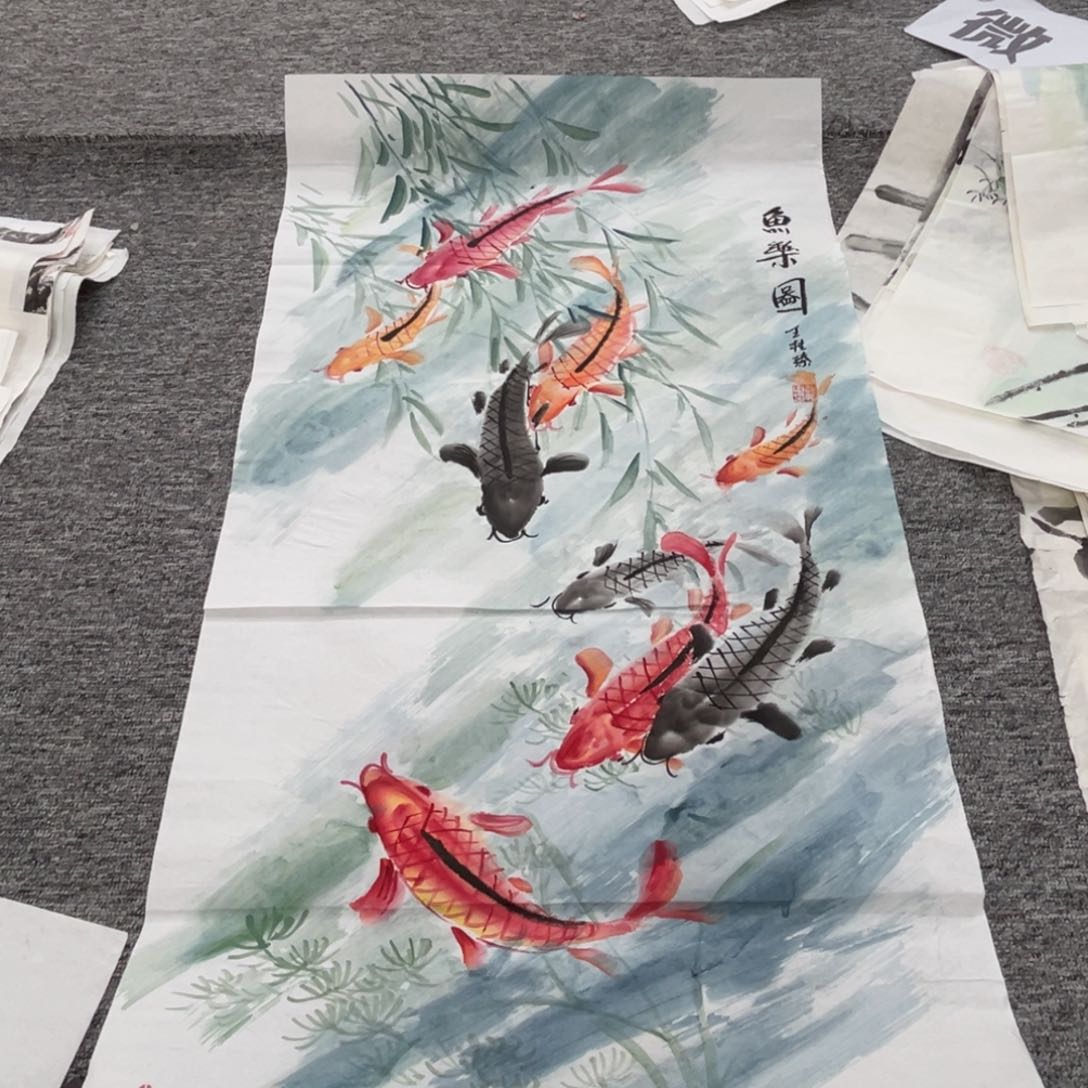 国画杨桂臻老师三尺绘画