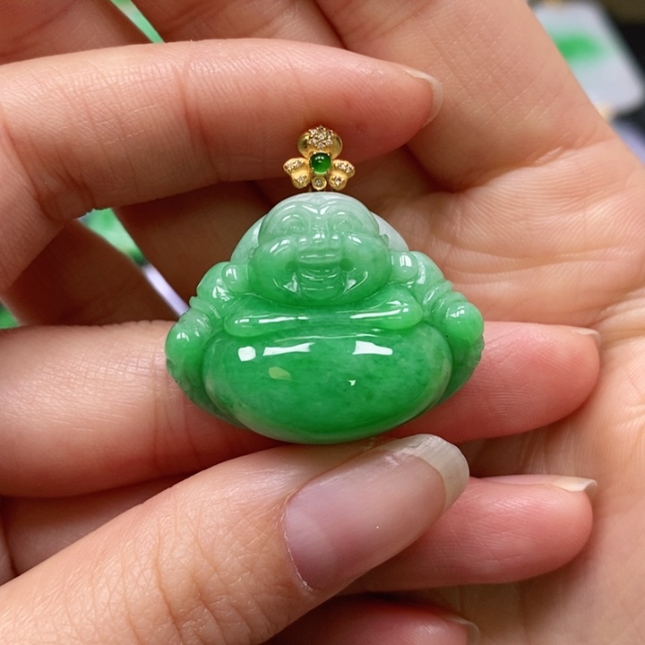 翡翠颈饰未镶嵌颖*吊坠