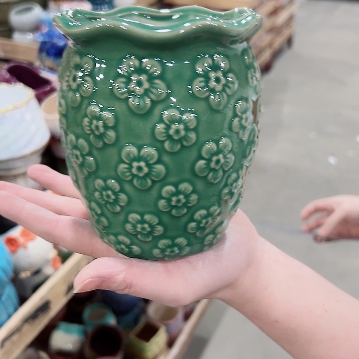 有孔.凑满10元发货多肉陶瓷花盆！