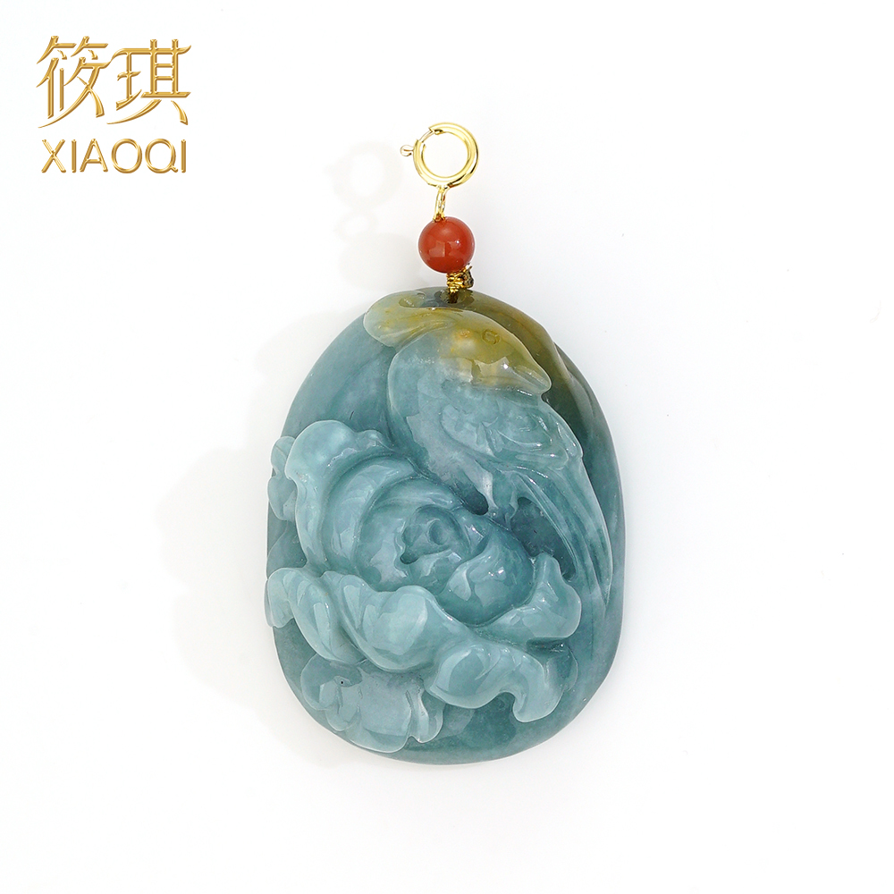 孤品18K翡翠百搭扣11262