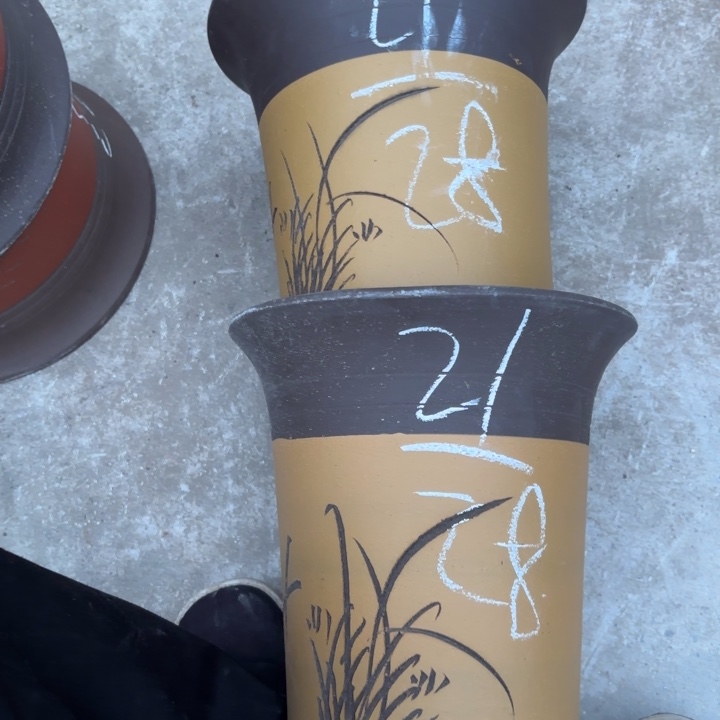 紫砂花盆紫砂的花