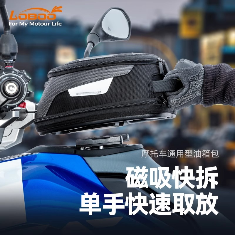 LOBOO萝卜磁吸油箱包适用春风700MT 800MTX改装快拆油箱包