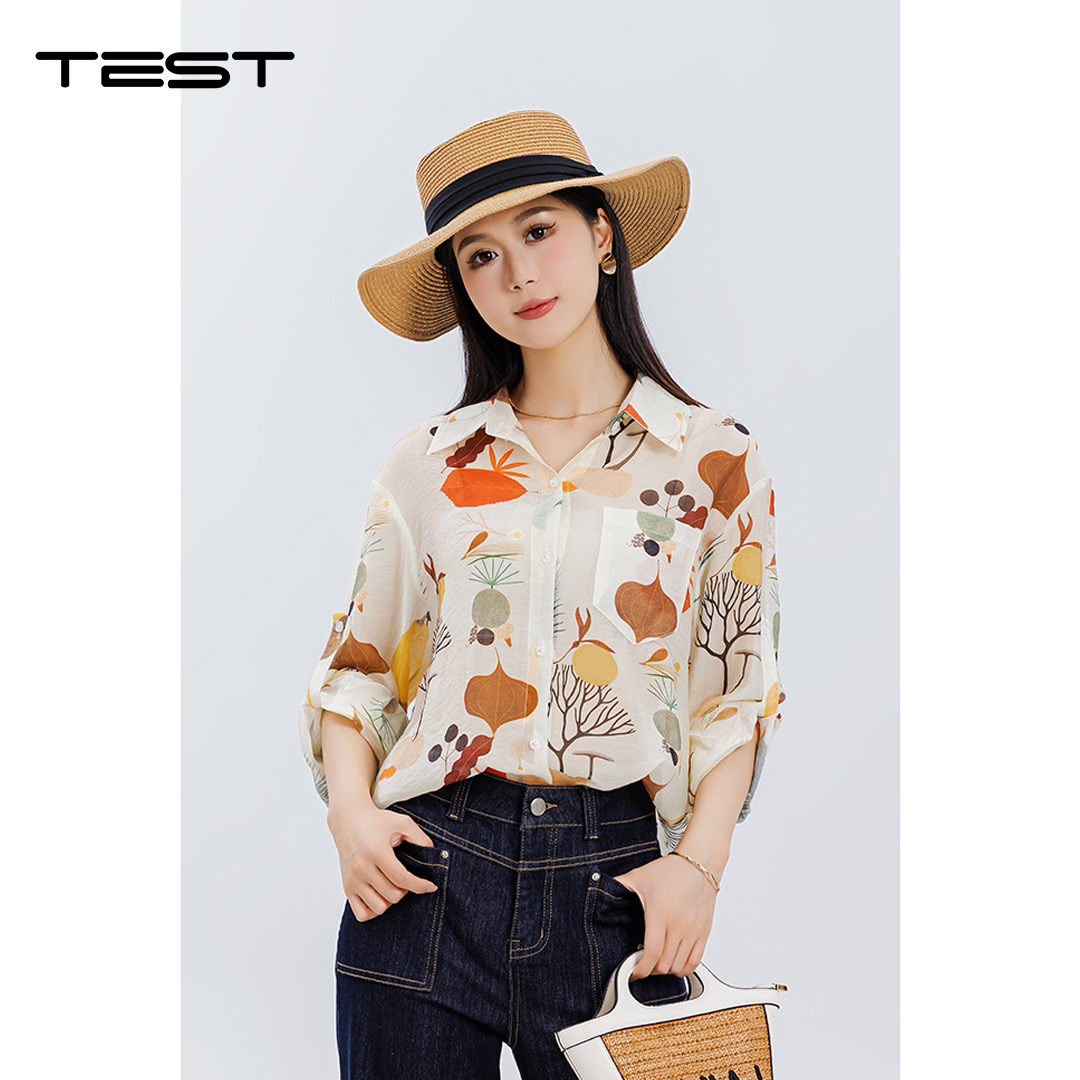 武冈她之蝶25夏上衣 1252069款衬衣上衣