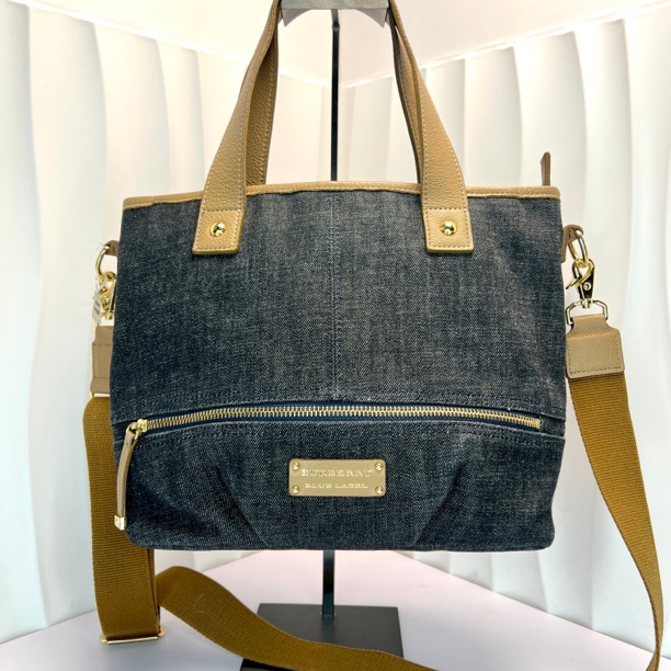 95新 BURBERRY/博柏利 牛仔斜挎小托特/6193