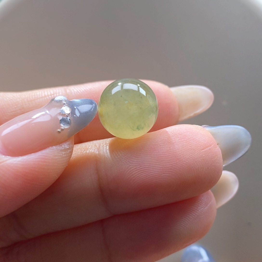 翡翠未镶嵌颈饰翡翠冰橘黄珠卡12.3