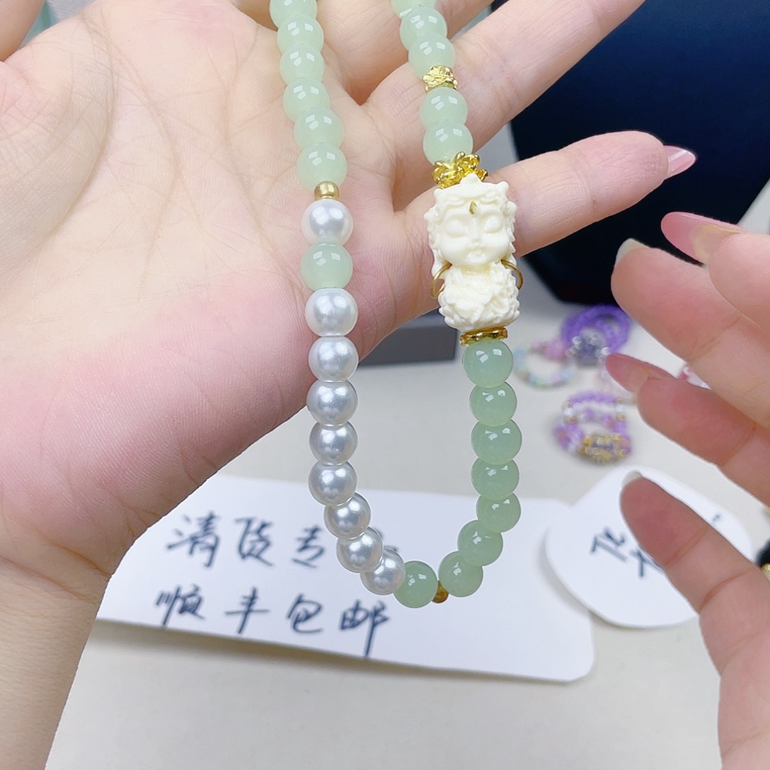手饰针钠钙石银S925镀金镶嵌