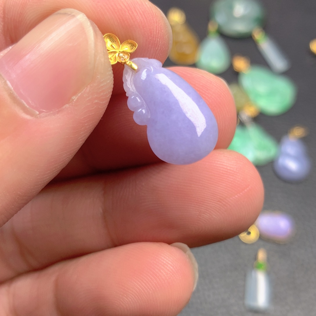 【闪购商品】颈饰18K金镶嵌翡翠翡翠