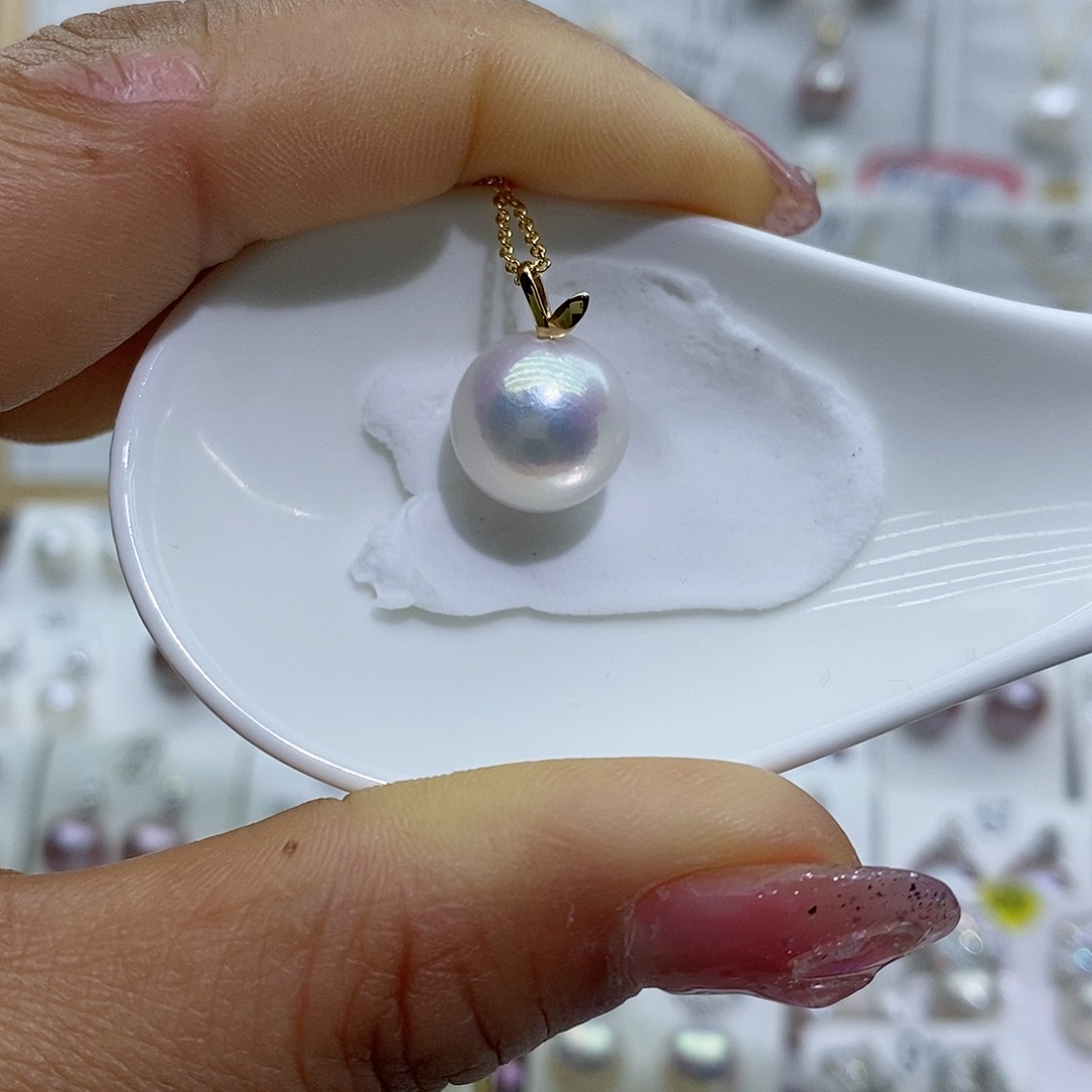 淡水珍珠吊坠(不含链)银S925镶嵌