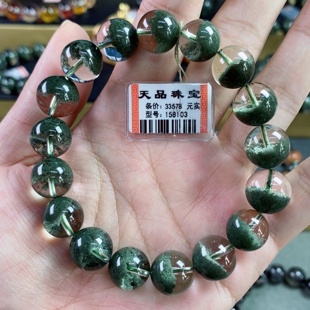 水晶手串未镶嵌绿幽灵158103