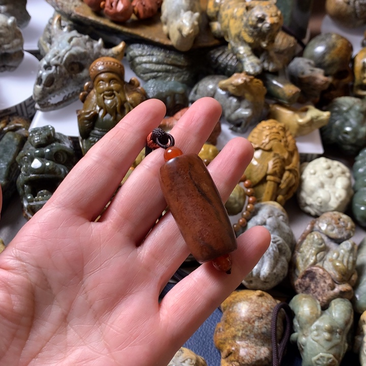 岫岩河磨玉（透闪石质玉）手链未镶嵌