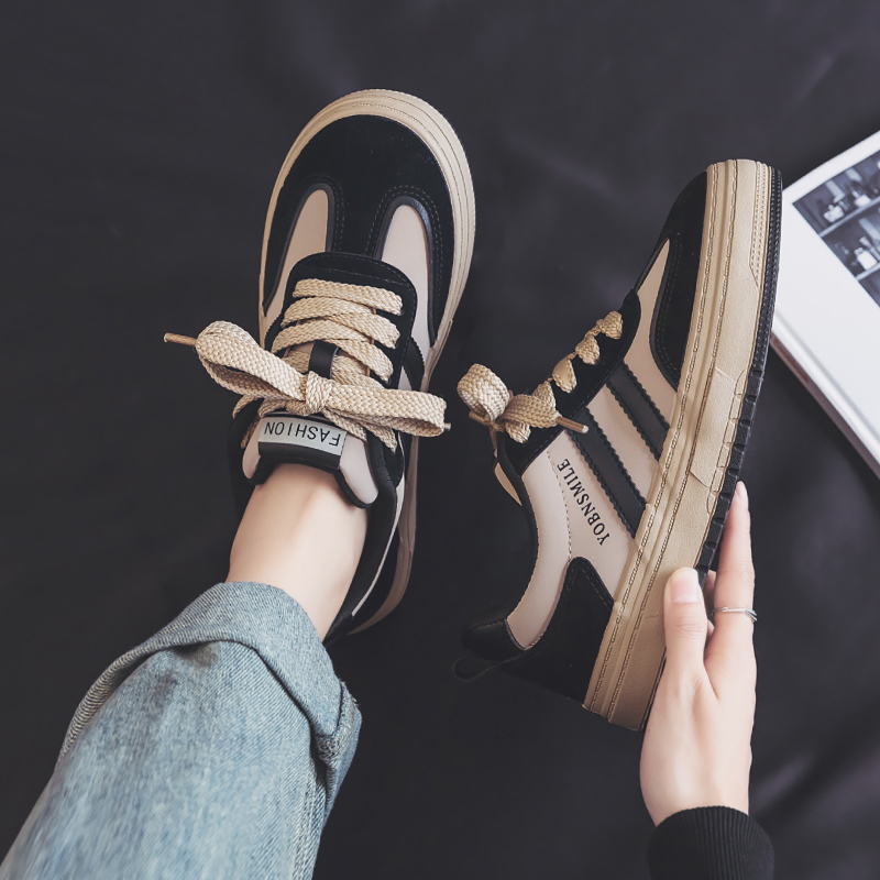 牧小梵【加绒与不加绒】低帮美拉德新款秋冬季百搭休闲板鞋女韩版