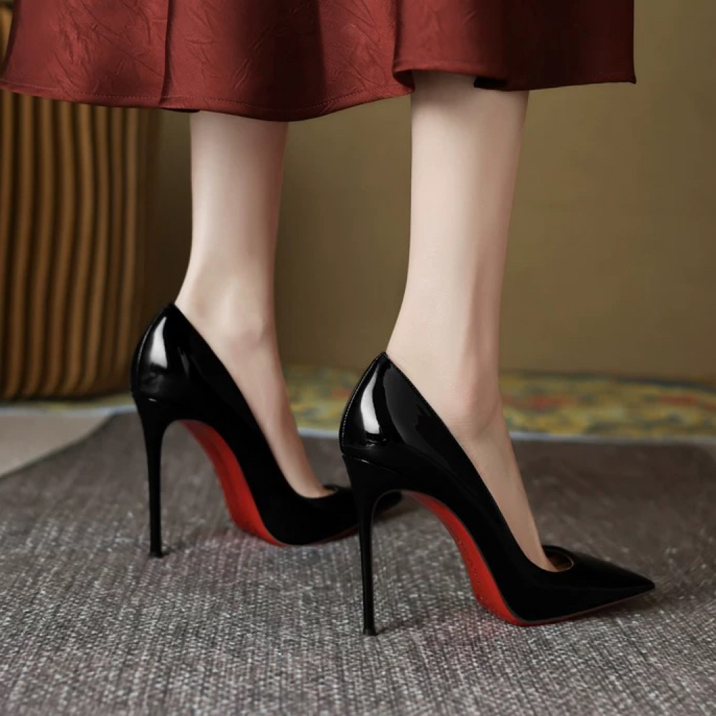 秋冬必备热款主推【护指棉】CL320新款红底裸色女不累脚尖头漆皮