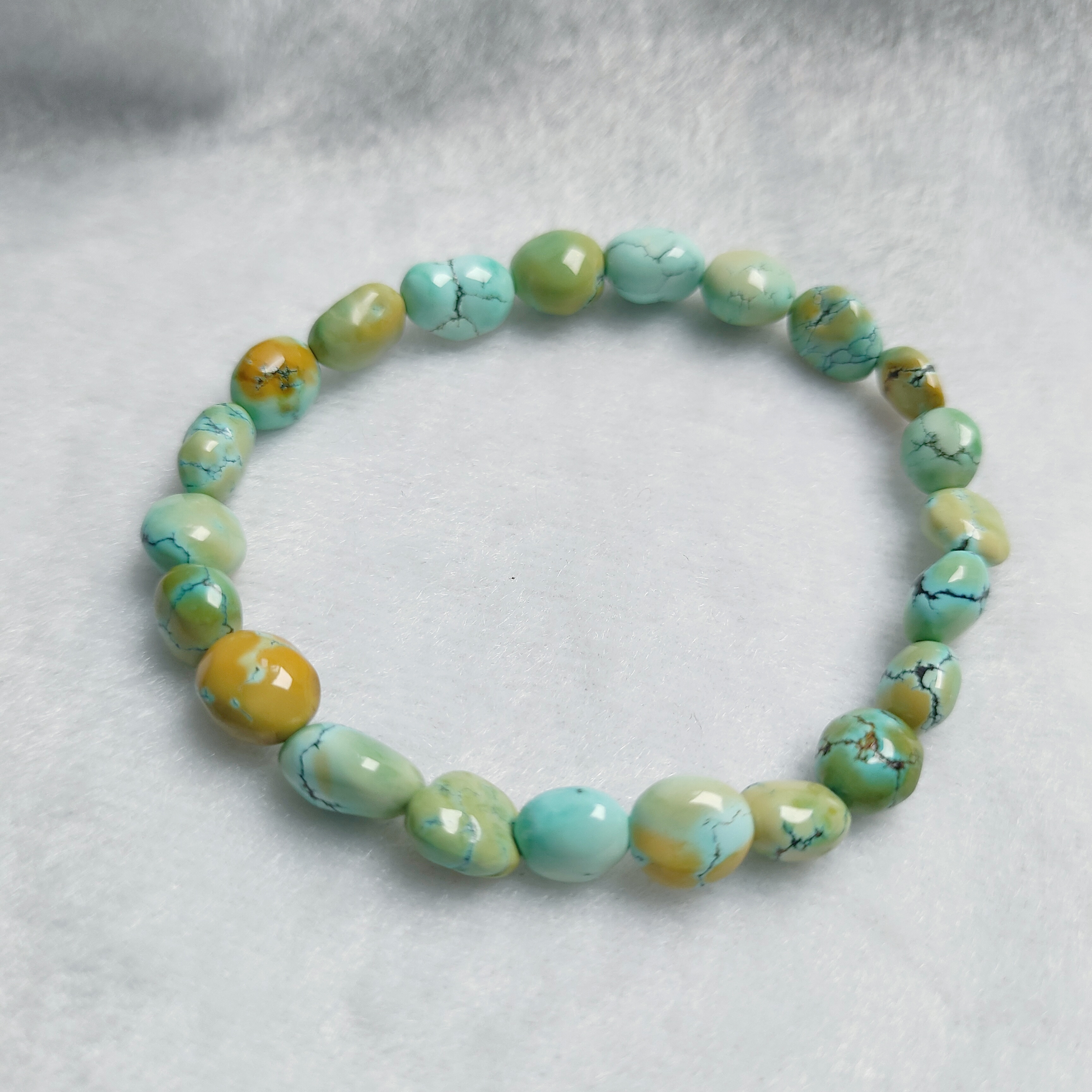 原矿绿松石炫彩手串