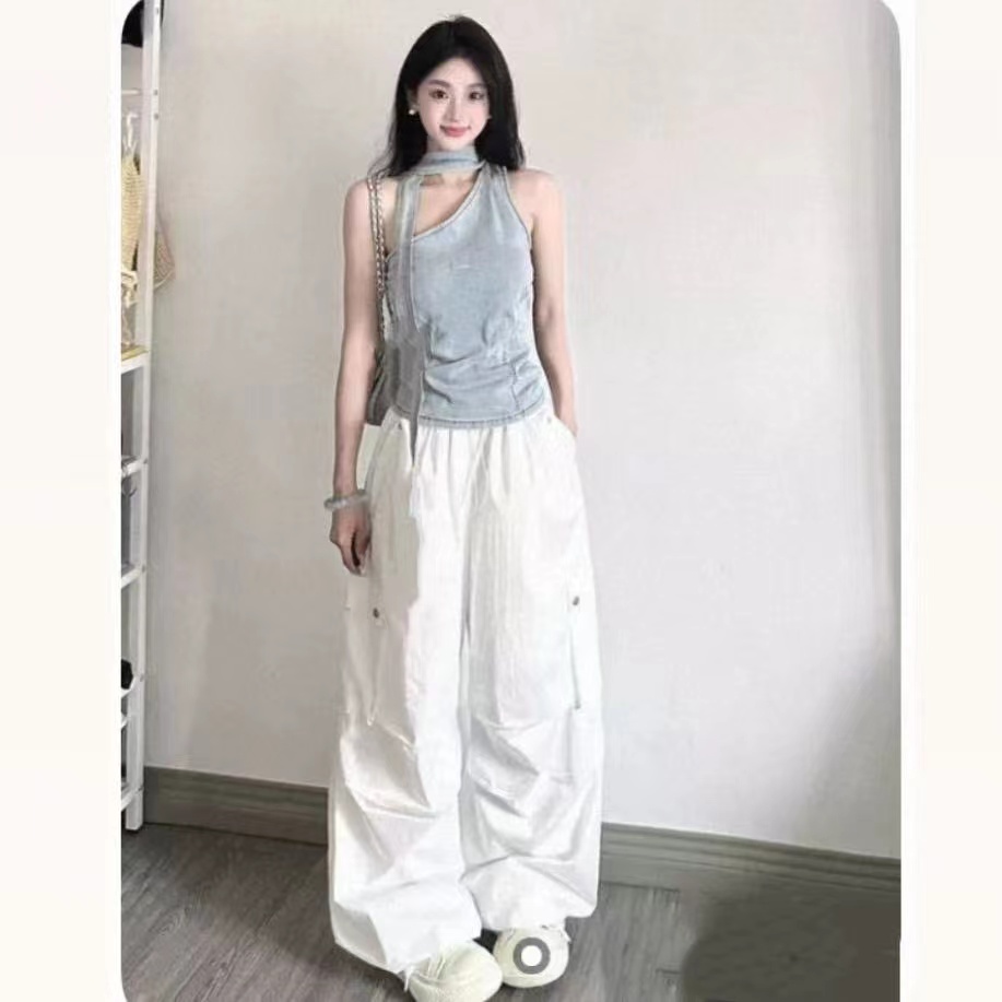 【不透！敲耐穿的】白色工装裤