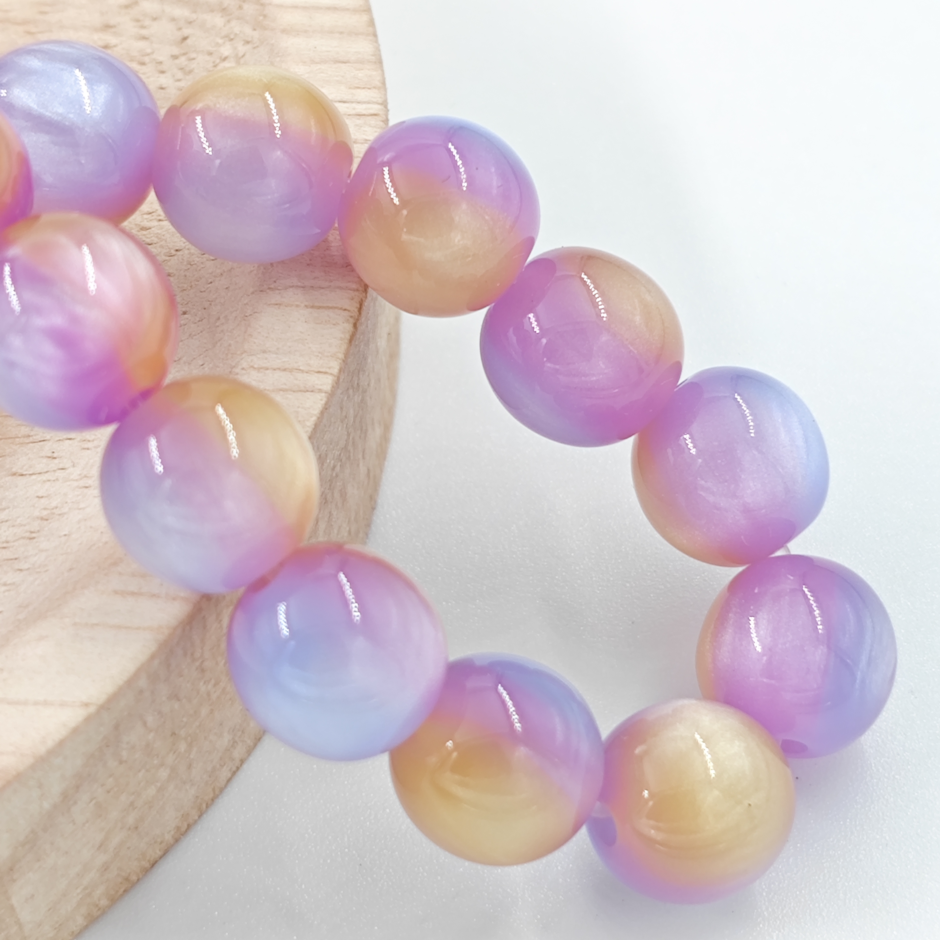 G054古典气质国民族风幻彩68颗长链项链妈妈链