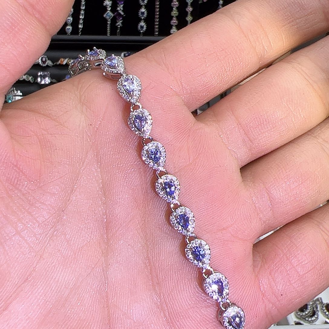 紫晶珠宝半成品银S925镶嵌