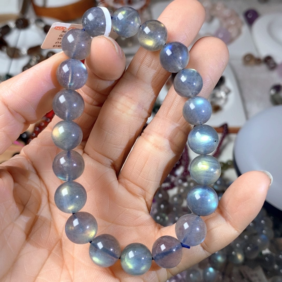 【闪购商品】水晶手链未镶嵌高品彩光灰月光10mm