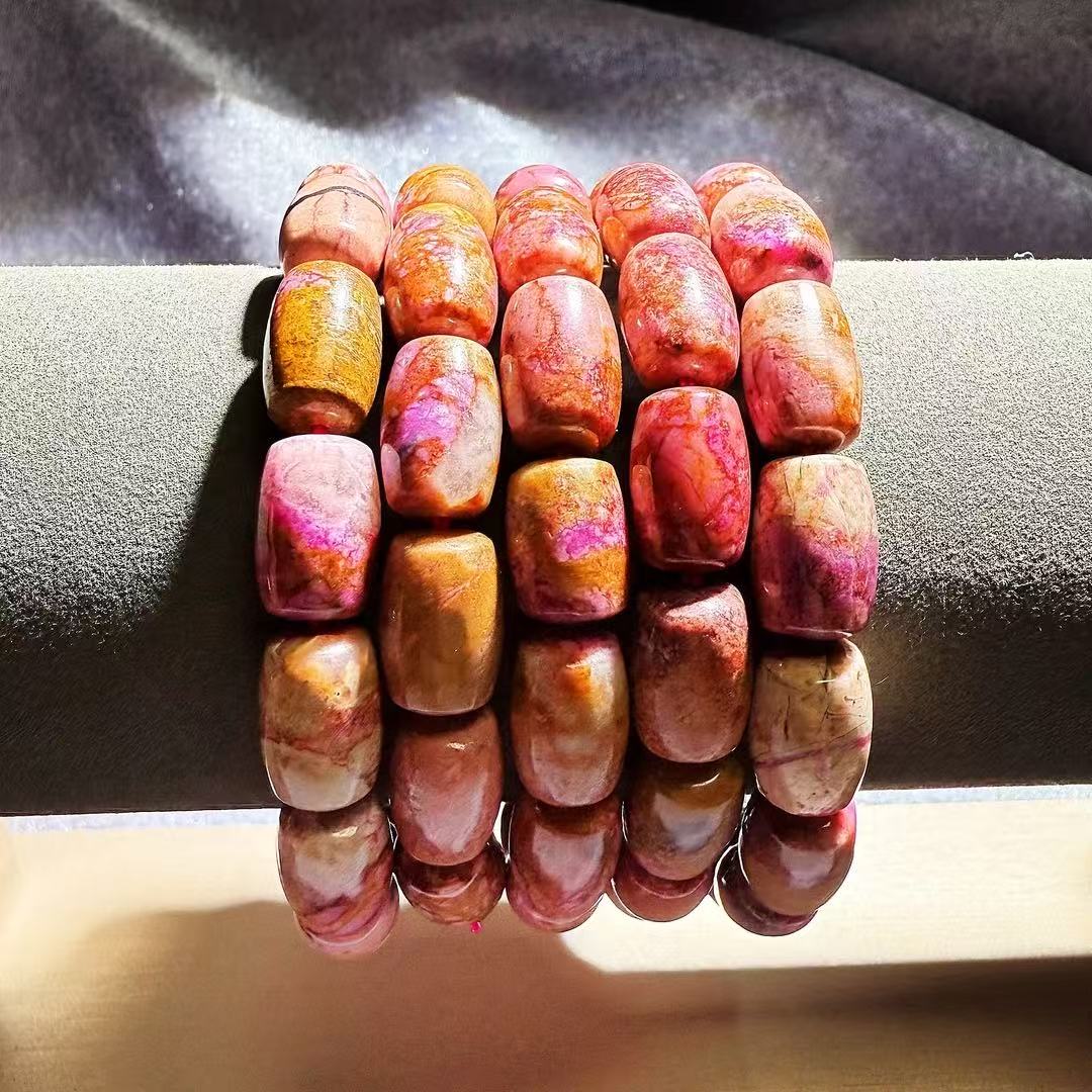 【皇后甄选】C022402 辰砂DIY 樱花粉桶珠手串-多样性发一