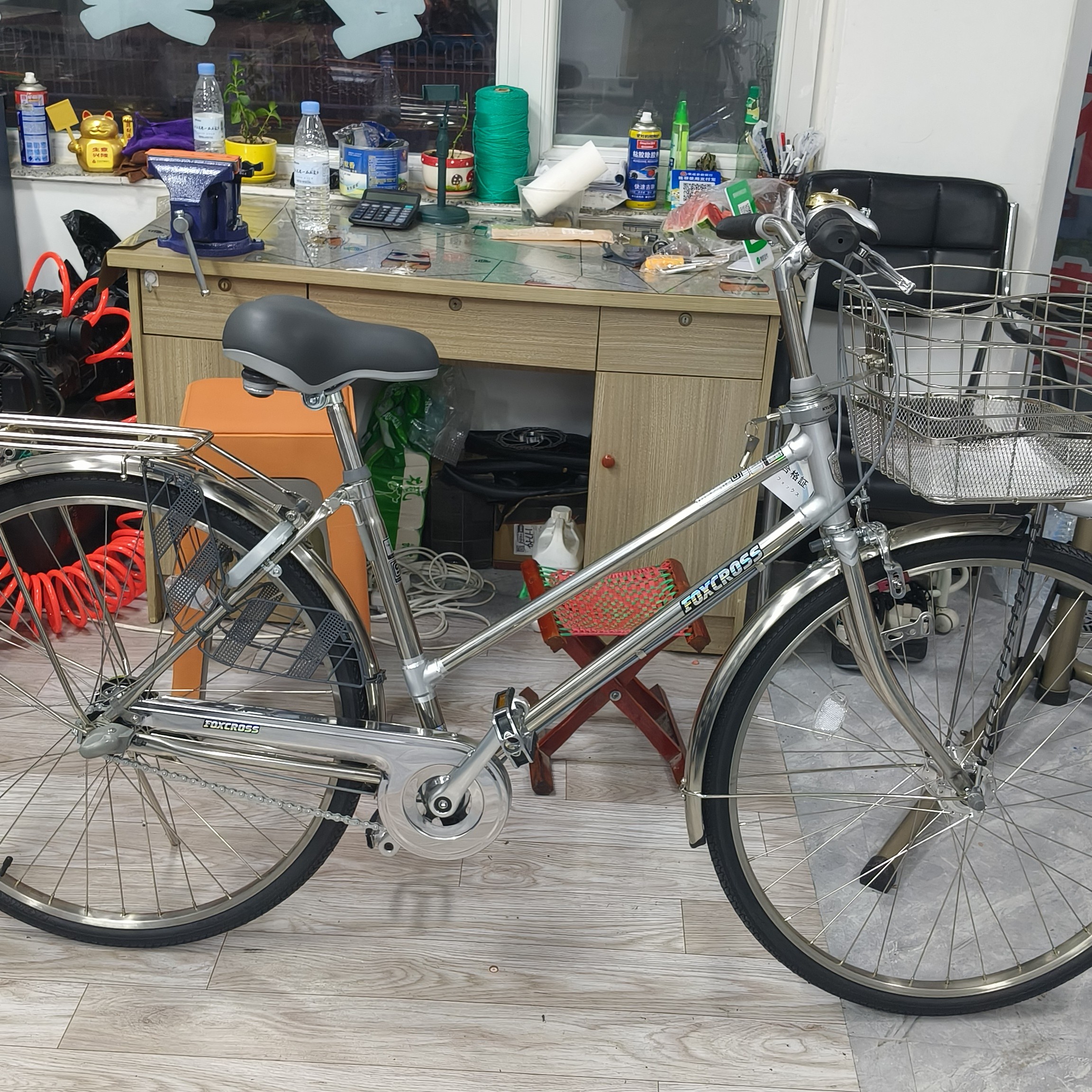 日本自行车内三速禧玛诺变速器，罗拉刹车全车不锈钢