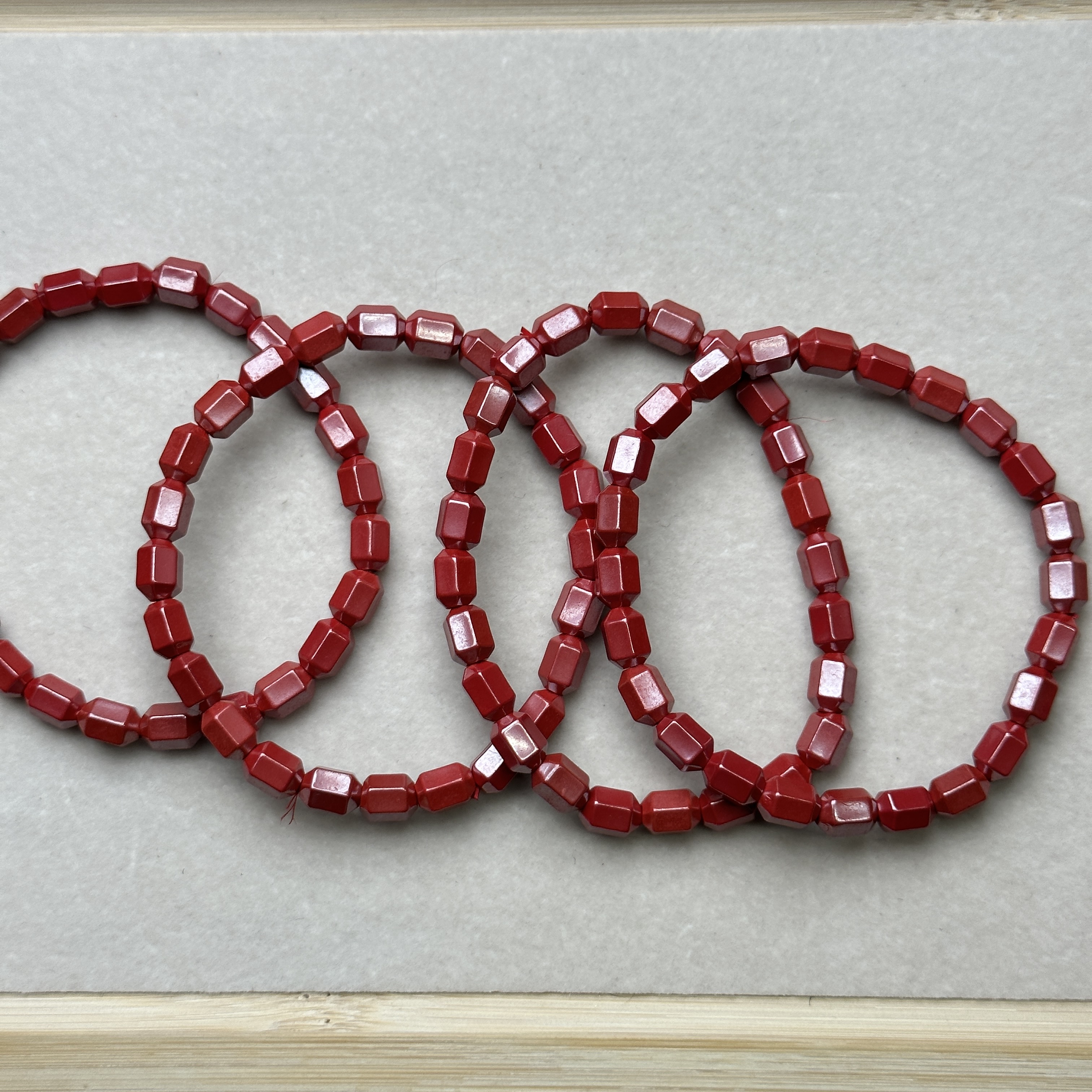 含辰砂工艺品【J27】朱砂方形手串多样性发其一