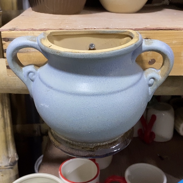 陶盆有孔 瑕疵针孔漏釉介意勿拍外口 8*12外高14