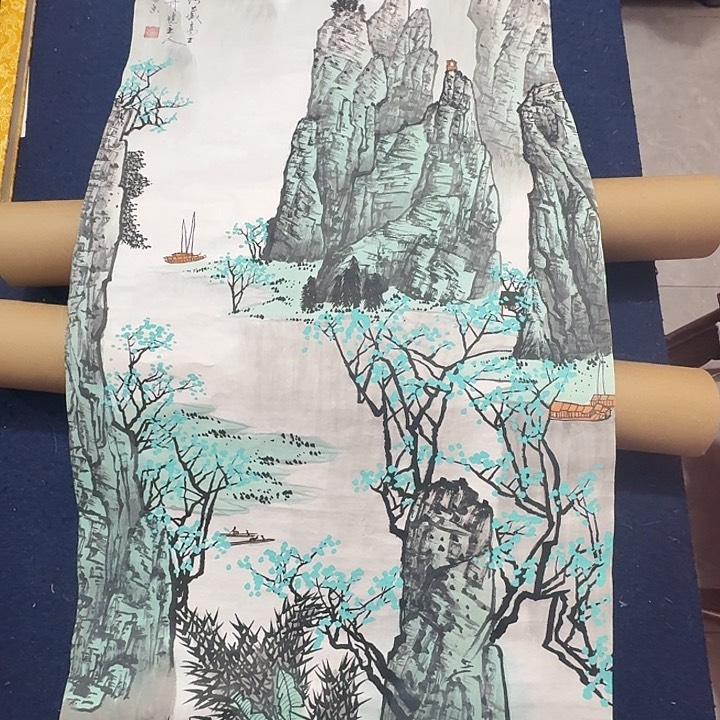 国画国****子黄春香国画云水间尺寸98*50