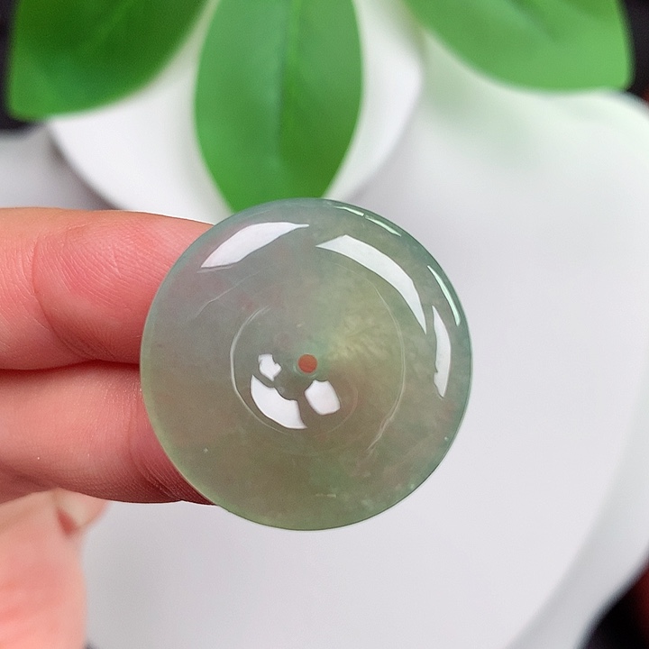 颈饰未镶嵌翡翠平安扣 24.8x4.8mm