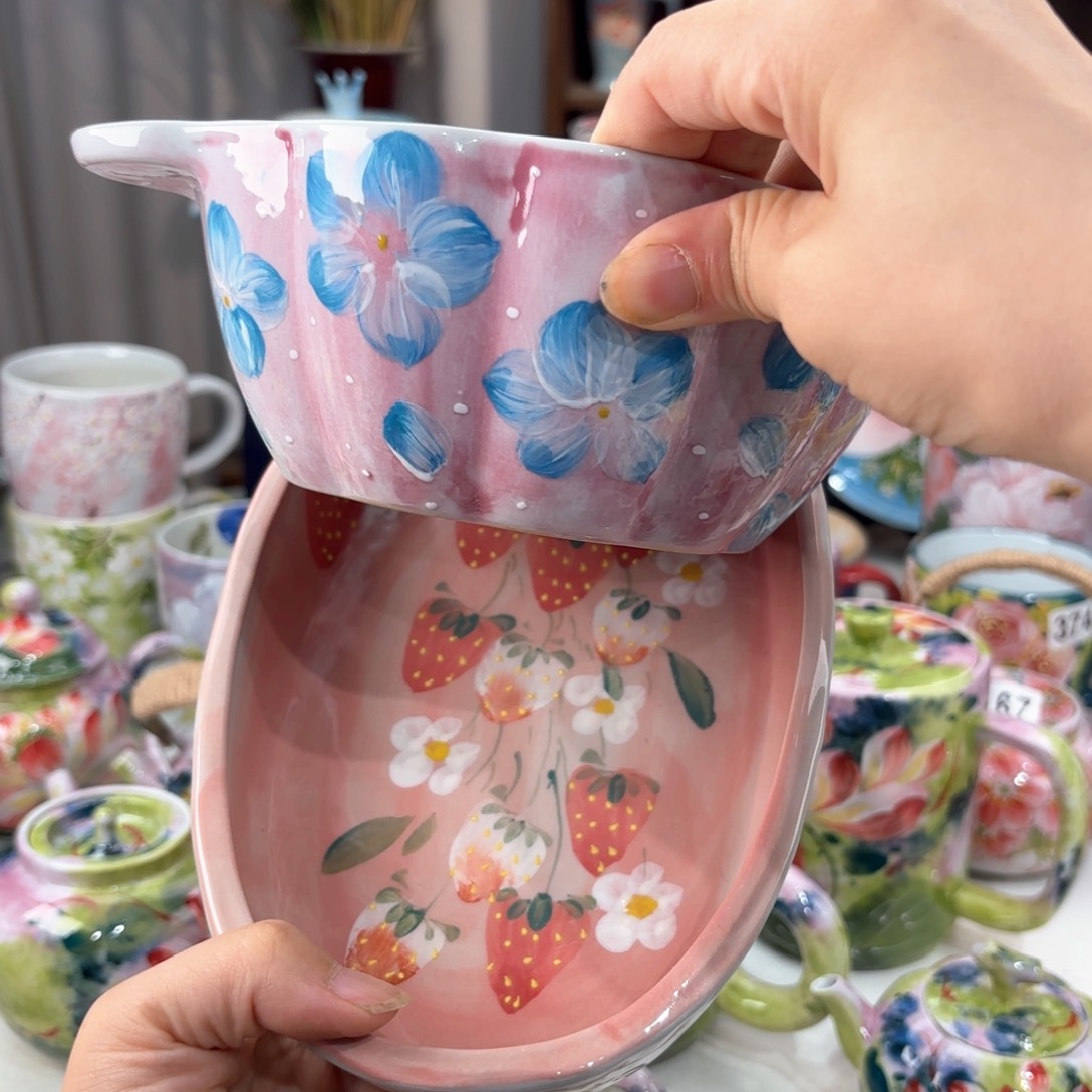 不**人景德镇手绘高温釉下彩陶瓷茶具