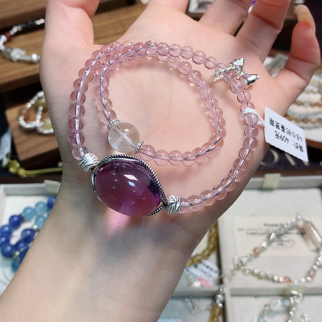 水晶手链银S925镶嵌紫水晶399