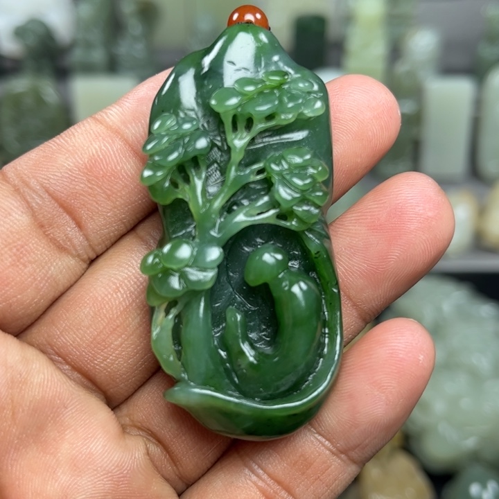 和田玉把件未镶嵌平***樂