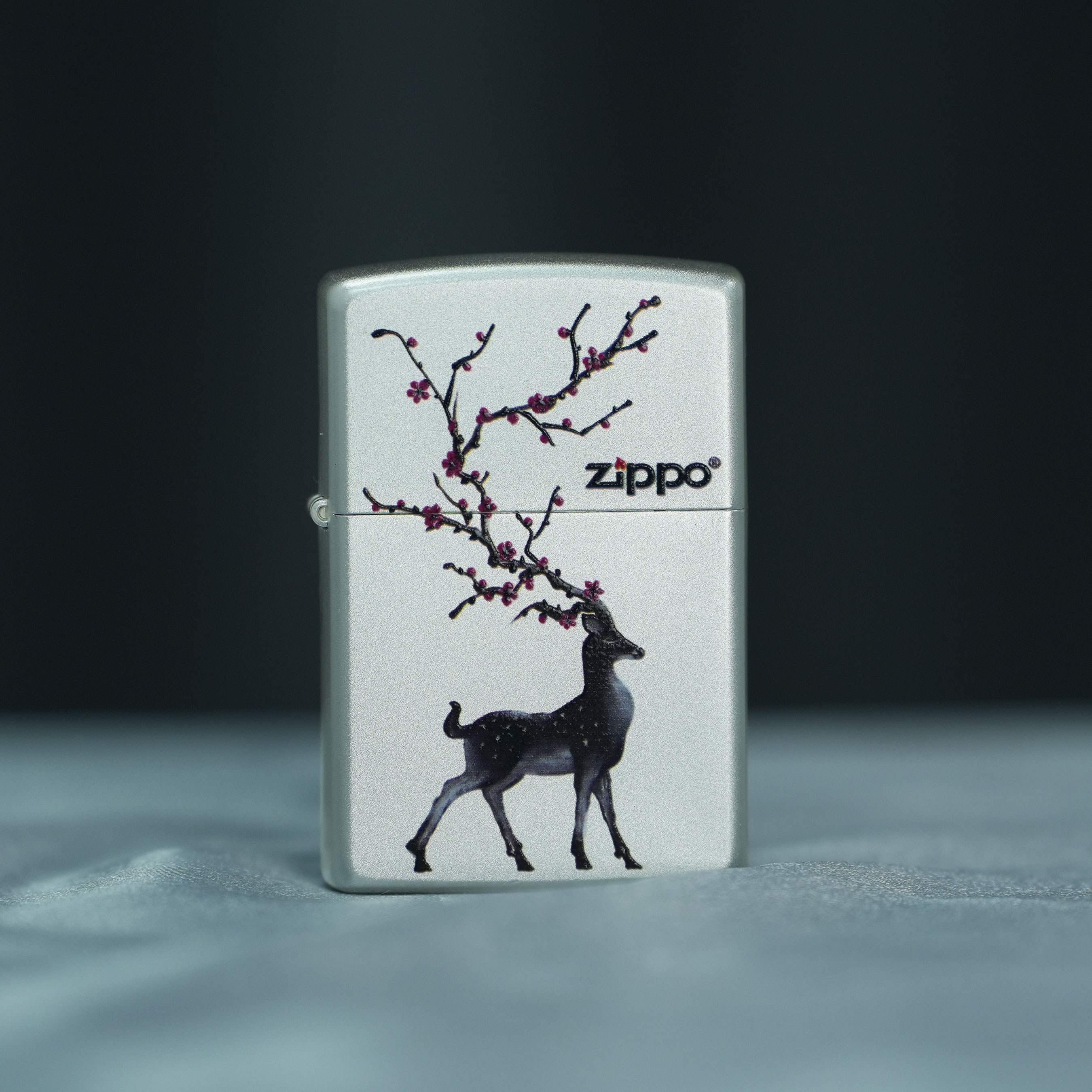 ZIPPO/之宝路上花开常镀银官方正品打火机一鹿有你梅花鹿DYJ1