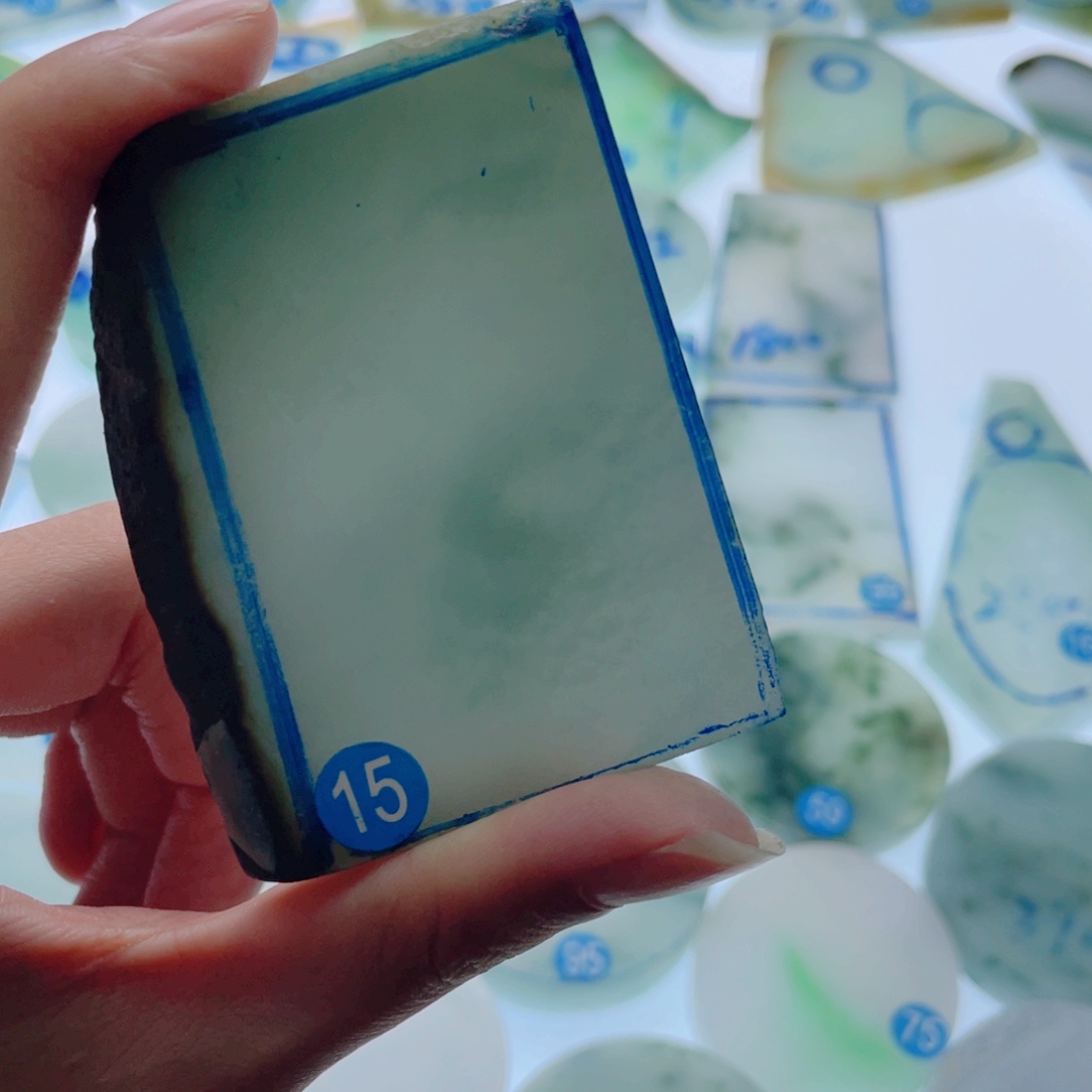 一***息定制翡翠未镶嵌仿古无事牌开翡翠