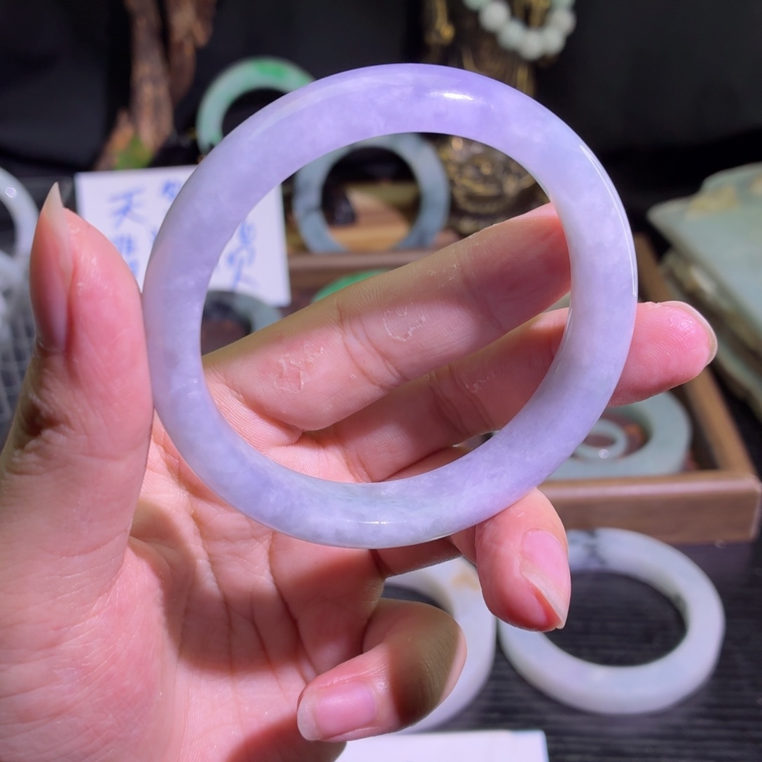 定制翡翠未镶嵌天然翡翠A货毛胚手镯