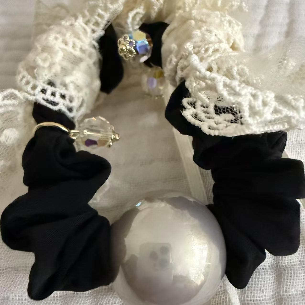 非金属布艺婚庆饰品 韩系手工简约小众发绳