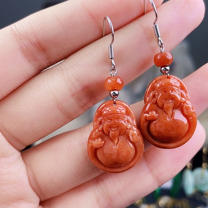 翡翠耳饰未镶嵌饰品