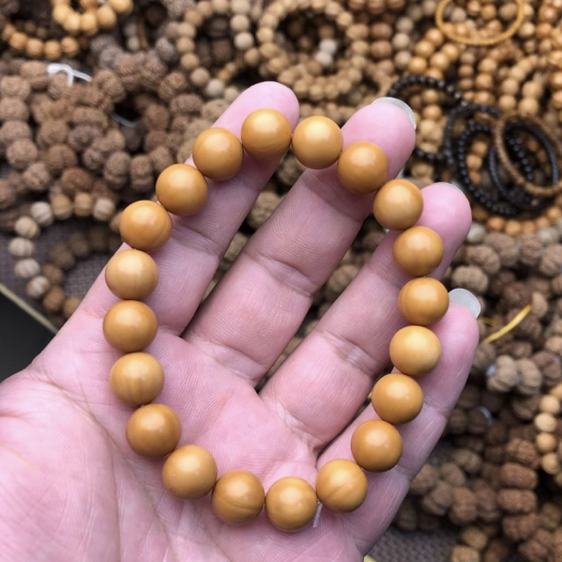 龙炎料猴头正圆光珠10-11mm核桃手串男正圆（轻微反油介意勿拍）