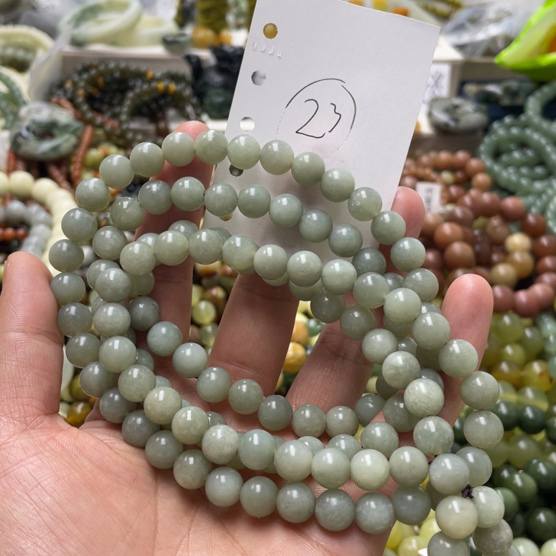 蛇纹石玉手链未镶嵌