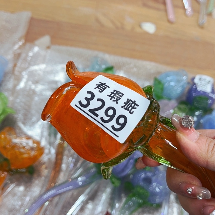 琉璃3299 家悦美居琉璃花瓶瑕