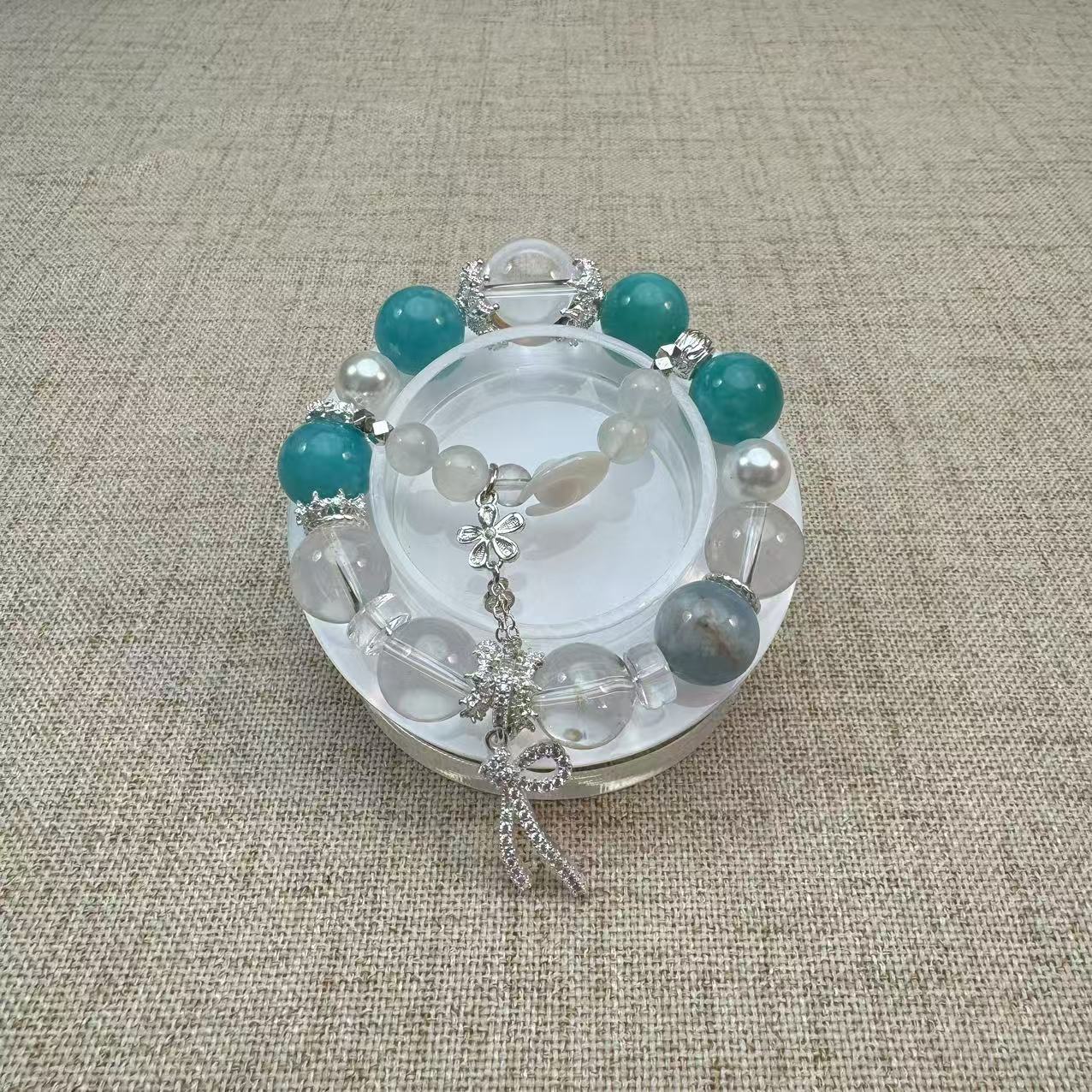 【芊禧珠宝A2-084】天然白水晶夏季经典小众仙女颜色微差任发其一