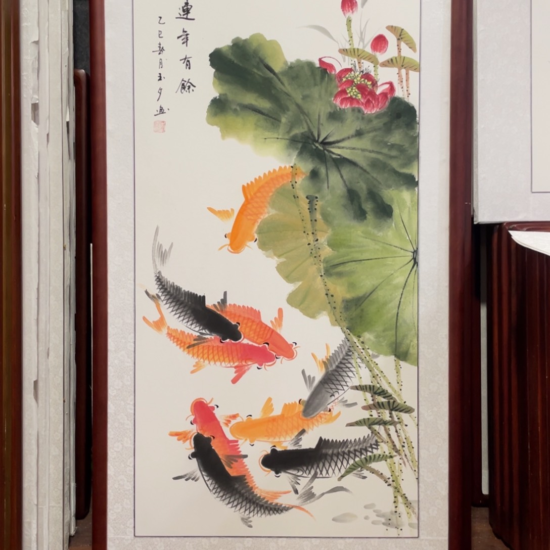 国画带框尺寸63*123厘米