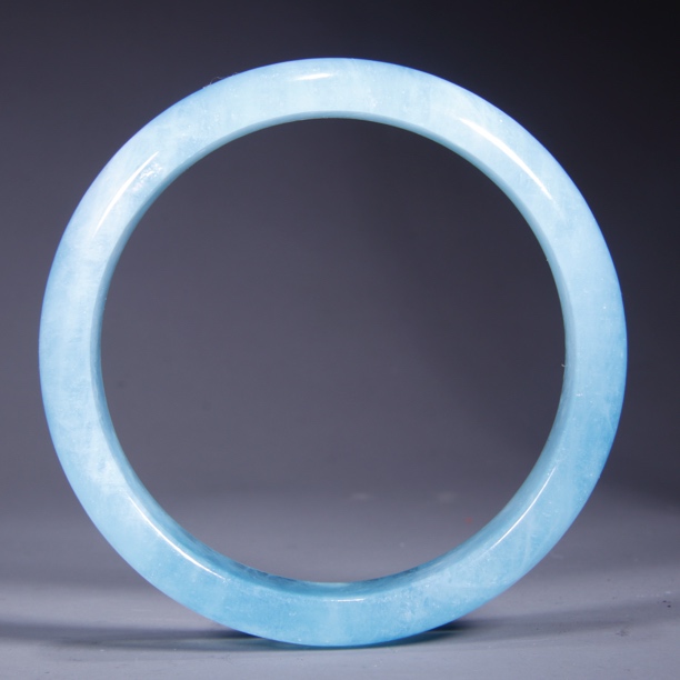 清 海蓝宝手镯 听雨轩 Z 88329