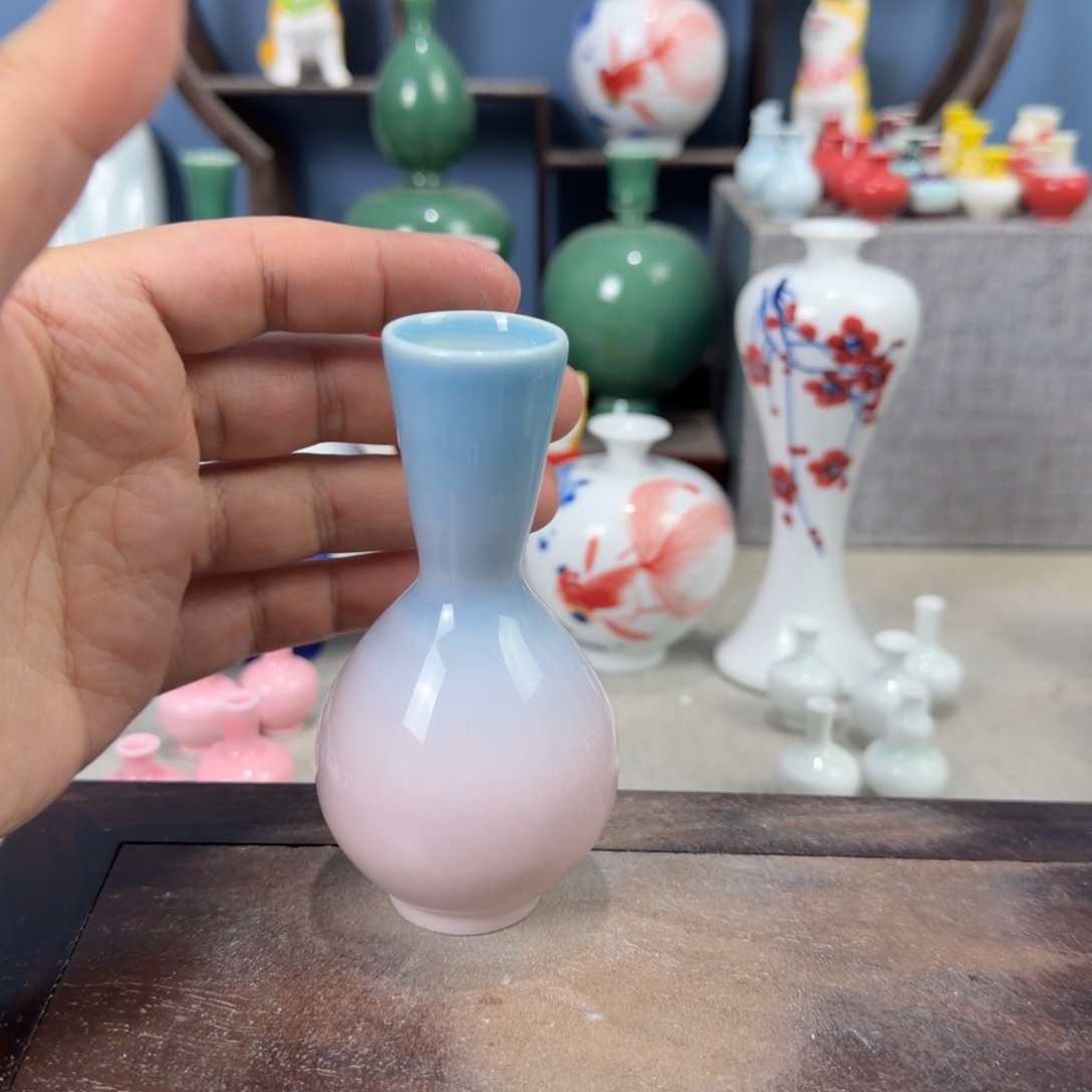 陶瓷手工小花器摆件