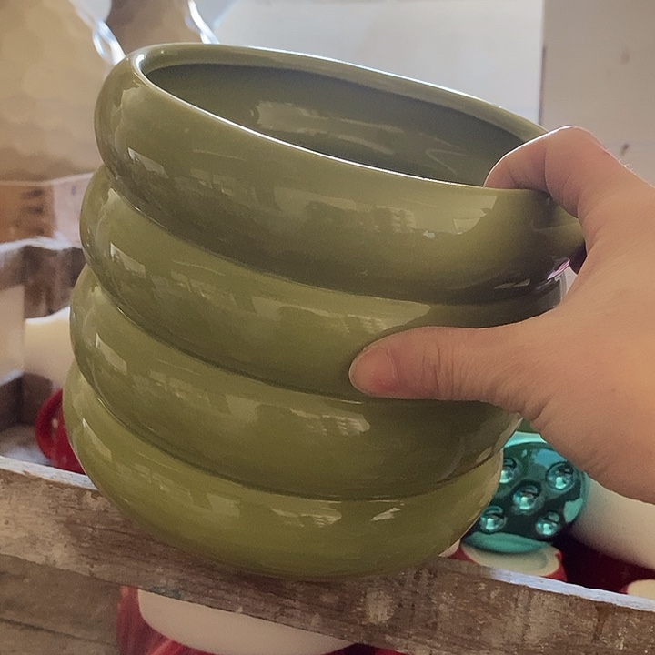 陶盆有孔 瑕疵针孔漏釉介意勿拍外高 15外口18