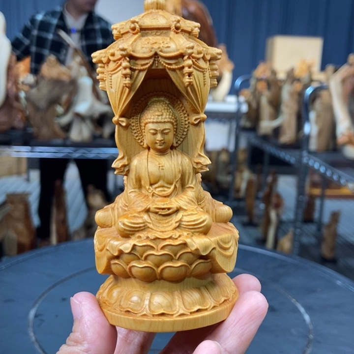 柏木（崖柏）西方三佛