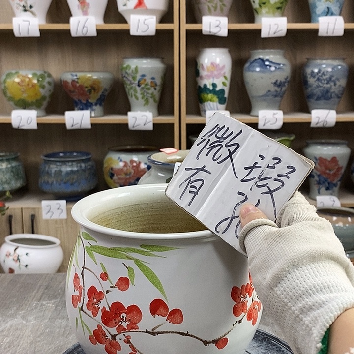 缸8xc景德镇陶瓷花盆