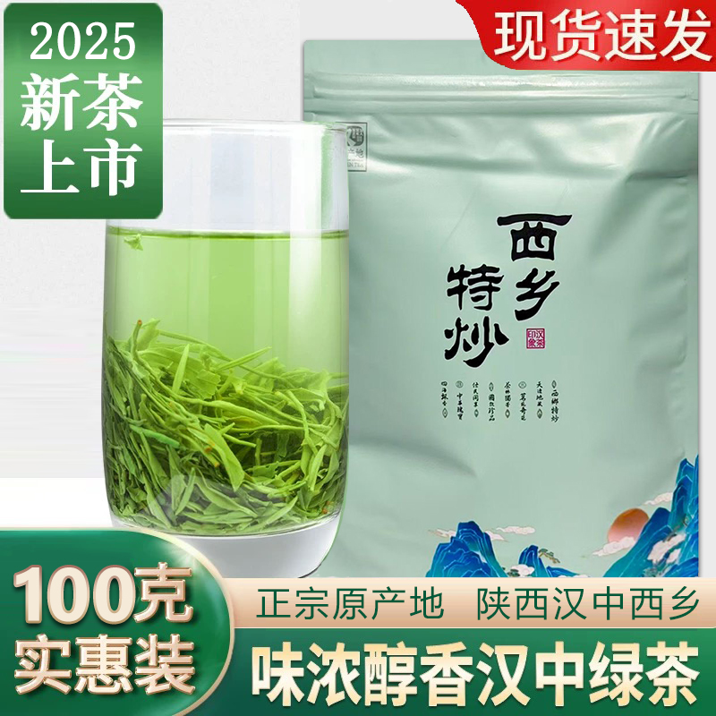 2025西乡特炒100g汉中绿茶西乡特炒浓香耐泡好喝炒青茶叶袋装新茶