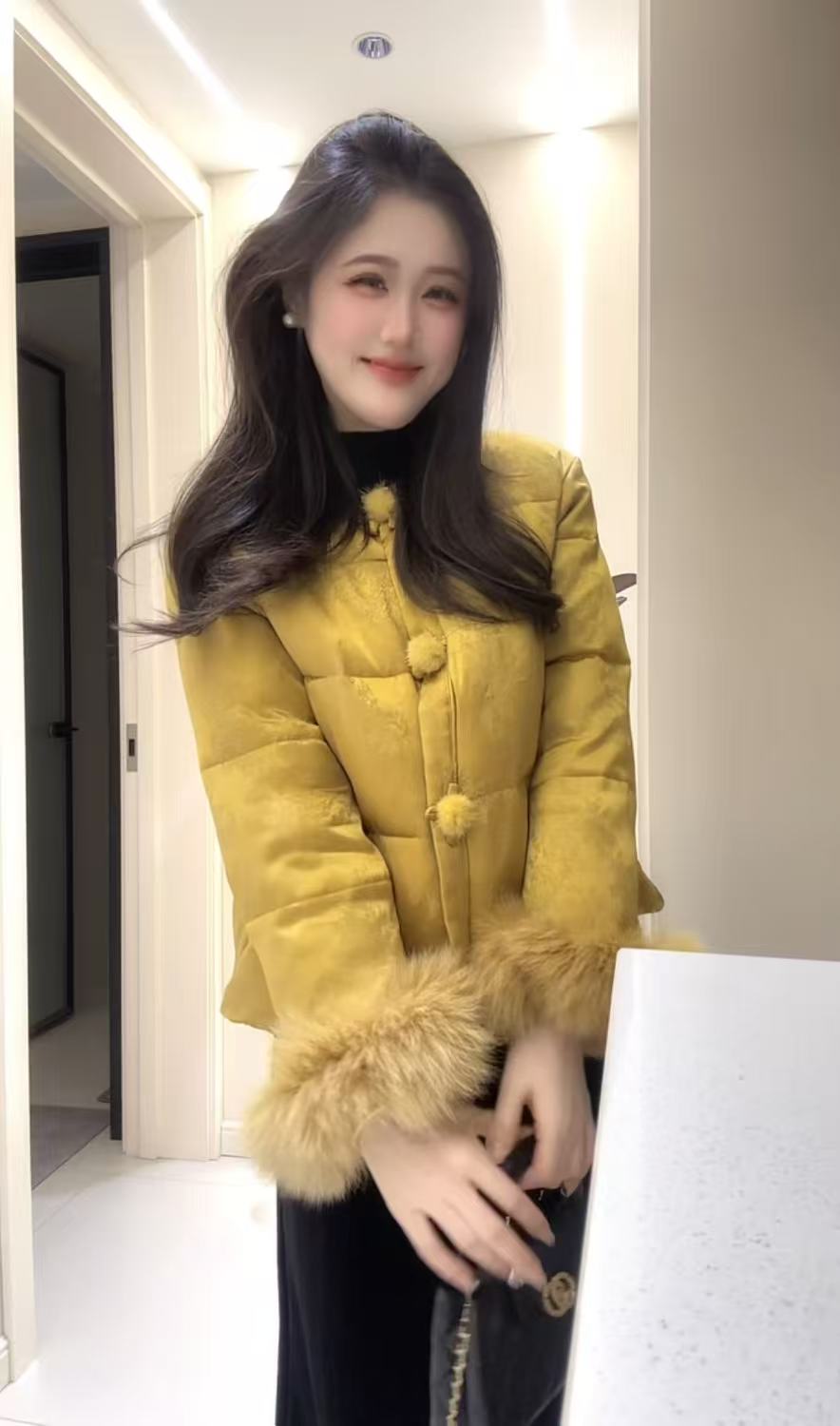 2025新中式冬季新款时尚百搭重工保暖棉服国风复古夹棉外套80